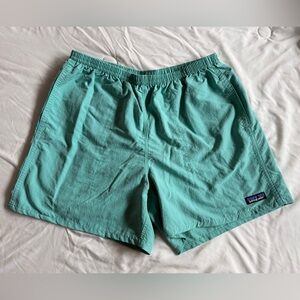 Patagonia Mint Green/teal Swim Shorts